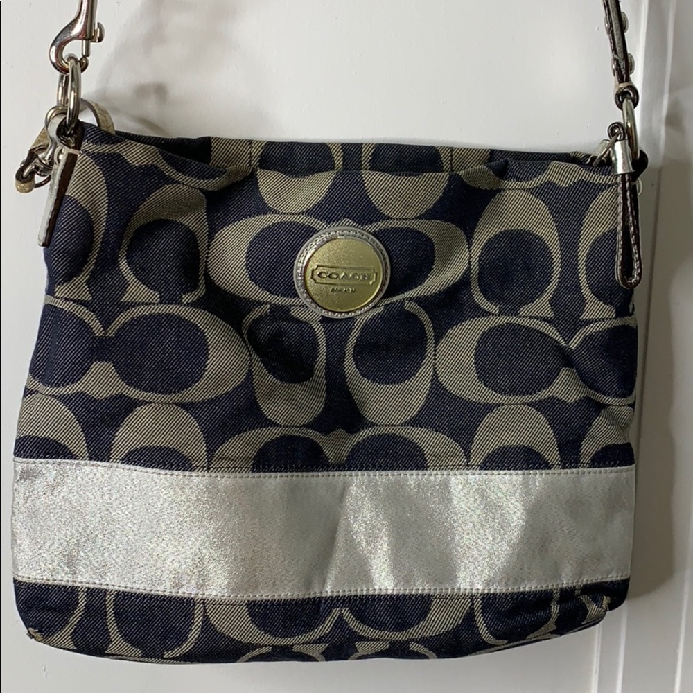 Coach Denim canvas shoulder bag